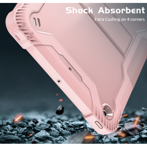  iPad 5 (2017) / 6 (2018) | 9.7'' ShockProof Rugged Armor Case with Kickstand Tablet Cover Case Pin Connectork & Black 