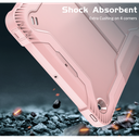  iPad 5 (2017) / 6 (2018) | 9.7'' ShockProof Rugged Armor Case with Kickstand Tablet Cover Case Pin Connectork & Black 