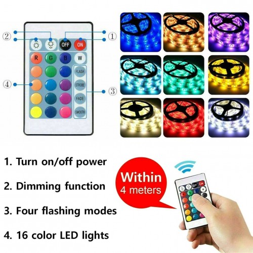 5V USB RGB Bluethooth + Remote Control Strip Light 2Meter Waterproof with Mood light for TV