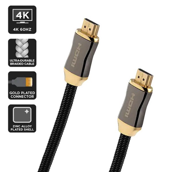 4K HDMI 2.0 High-Speed Cable with Ethernet Soft PVC Jacket HD830 3Meter