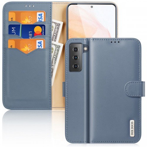 Samsung S21 Plus Leather Wallet Phone Covers Cases Hivo Series (DUX DUCIS) Blue