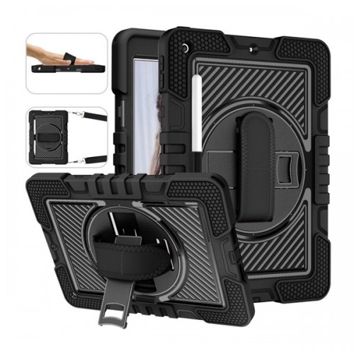 Samsung Tab A7 T500 T505 ShockProof Rugged Carrying Case with 360 Rotating Stand Holder Belt Clip Tablet Cover Case