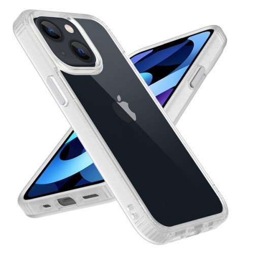 iPhone 14/13 6.1 9H Tempered Glass Anti Scratch Clear ShockProof Phone Case (YUVAL) White Border