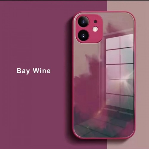 iPhone12 PRO MAX Artistic ShockProof Phone Case (Biguo) Bay Wine Red