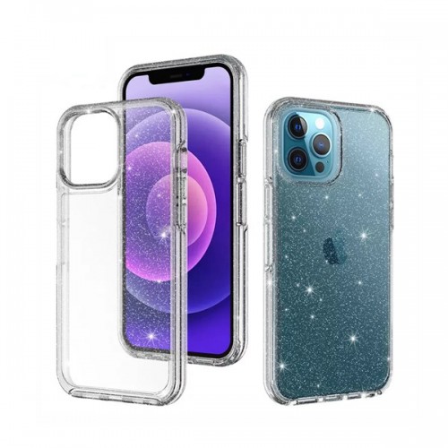 iPhone 11 Glitter ShockProof Phone Case (YUVAL) Transparent Clear