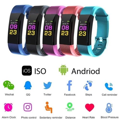 Children wristband 115 Plus bluetooth 4.0 waterProof 3.7v/50mah TELINK 8266 Red