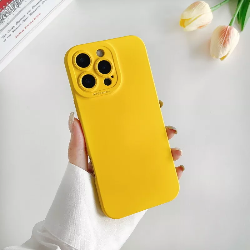 Silicone phone case without ring for samsung S10 YELLOW