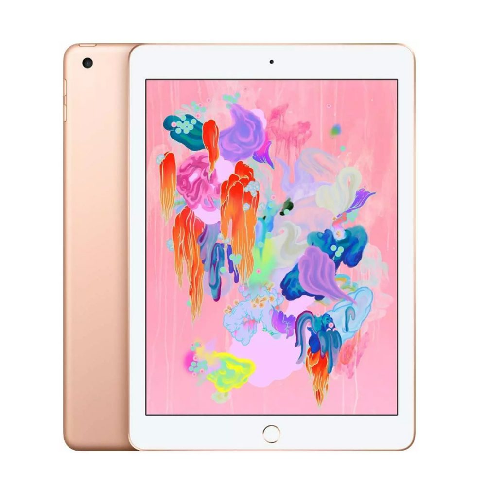 iPad 6th Gen 9.7" Cellular + Wi-Fi 32GB Gold A1954 A Grade 100% Battery Health( Refurbished )