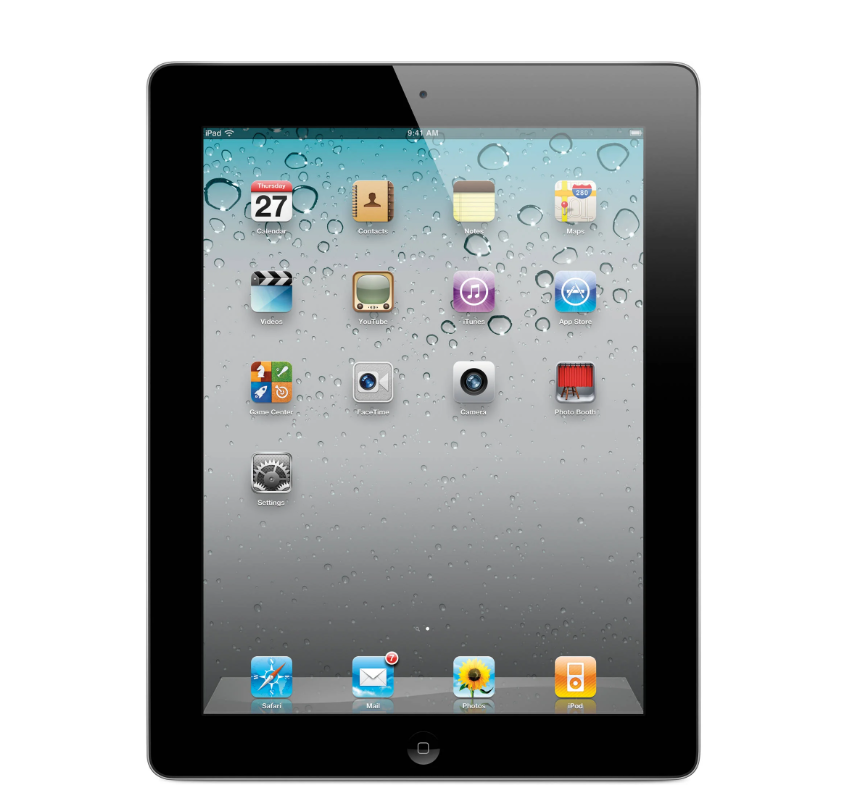 iPad 2nd Gen (2011) 9.7" Wi-Fi + Cellular 64GB A1396 Black A Grade above 80% Battery Health(Refurbished)