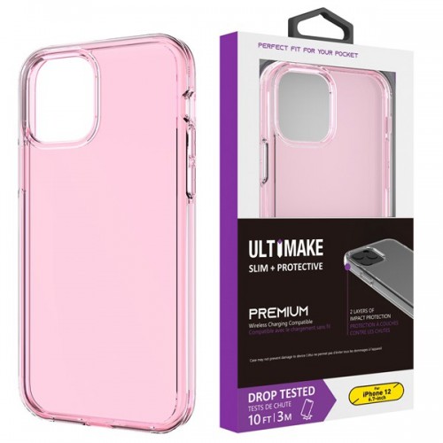 [M0650090055] iPhone XR  Transparent ShockProof Phone Case (Ultimake) Pink