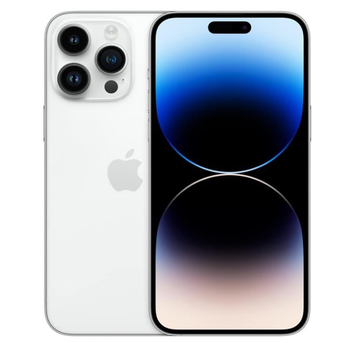 [M0010011190] iPhone 14 Pro Max 128GB SS+eSim Silver A Grade 100% Battery Health( Refurbished )