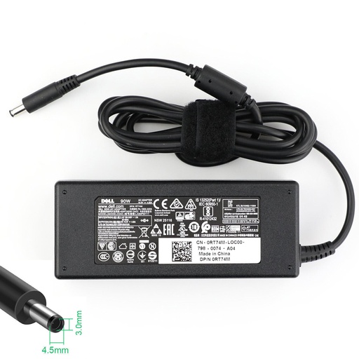 [L0060060008] DELL Genuine 90W for DELL 0RT74M RT74M PA-1900-32D5 AC Adapter