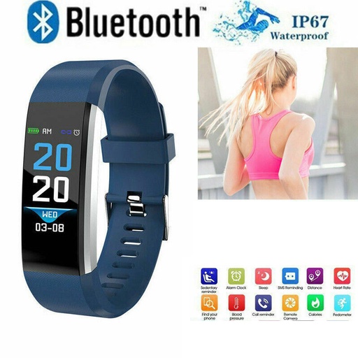 [E0680500005] Children wristband 115Plus bluetooth 4.0 waterproof 3.7v/50mah TELINK 8266 blue