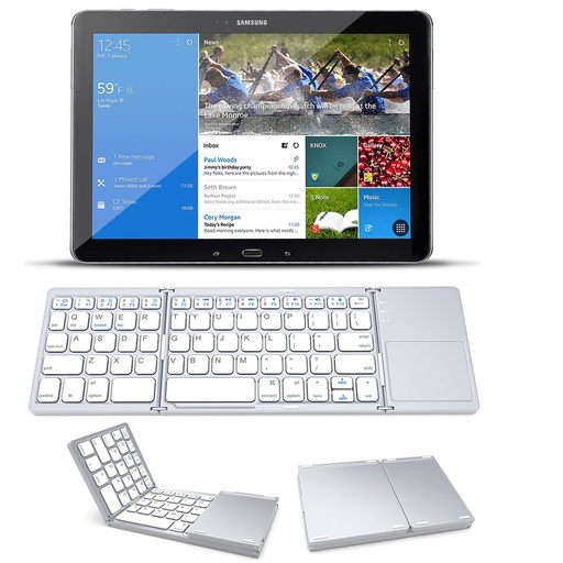 [T0680040002] Tablets / Phones-Mini Folding Keyboard Touchpad Bluetooth-compatible 3.0 Foldable Wireless Keypad Windows Android IOS Tablet iPad Phone Silver